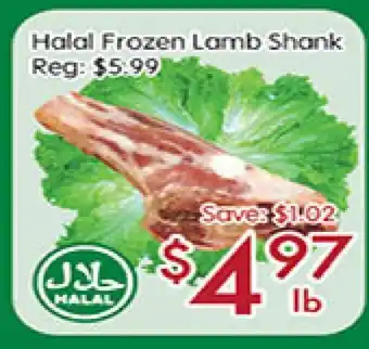 Sunny Food Mart HALAL FROZEN LAMP SHANK offer