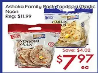 Sunny Food Mart Ashoka Family Pack Tandoori/Garlic Naan offer
