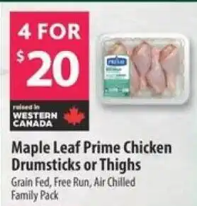 Co-op Maple Leaf Prime Chicken Drumsticks or Thighs offer