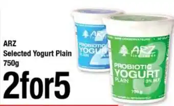 Arz Fine Foods ARZ Selected Yogurt Plain 750g offer