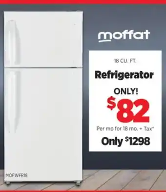 Surplus Furniture Moffat White 18 Cu Ft Refrigerator offer