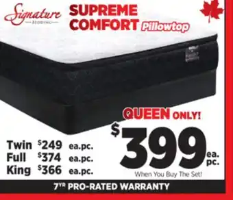 Surplus Furniture Supreme Comfort Queen Mattress Set offer