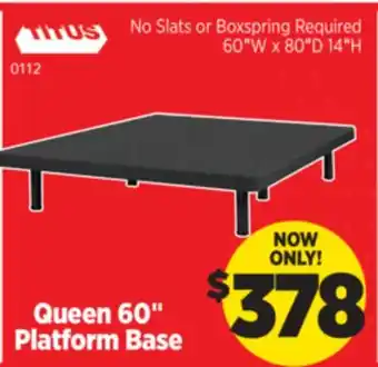 Surplus Furniture Queen 60 Platform Base offer