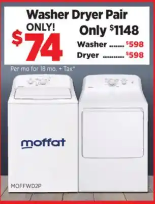 Surplus Furniture Moffat White 27 Washer & Dryer Pair offer