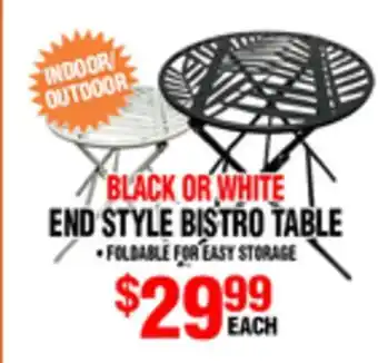 Len's Mill Stores END STYLE BISTRO TABLE offer