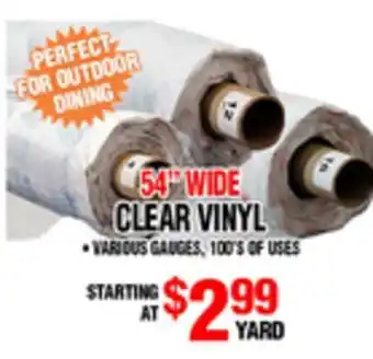 Len's Mill Stores CLEAR VINYL offer