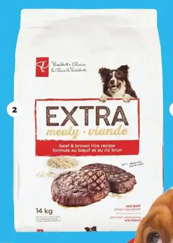 Real Canadian Superstore PC Extra Meaty dry dog food offer
