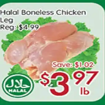 Sunny Food Mart Halal Boneless Chicken Leg offer