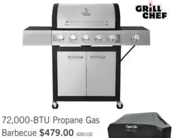 The Brick Grill Chef 72,000 BTU Propane Gas Barbecue - GCB511SSP offer