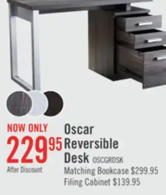 The Brick Oscar Reversible Desk - Distressed Grey offer