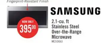 The Brick Samsung 2.1 Cu. Ft. Over-the-Range Microwave with SmartThings Cooking - ME21DG6300SRAC offer