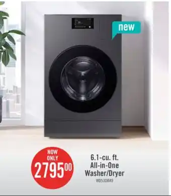 The Brick Samsung Bespoke 6.1 Cu. Ft. All-in-One AI Laundry Combo Washer/Dryer - WD53DBA900HZA1 offer