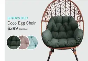 The Brick Coco Egg Outdoor Patio Chair - Hand-Woven Resin Wicker, UV & Weather Resistant - Green offer