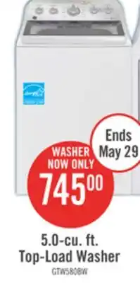 The Brick GE 5 Cu. Ft. Top-Load Washer with SaniFresh - GTW580BMRWS offer