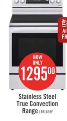 The Brick LG 6.3 Cu. Ft. Electric InstaView Range with Air Fry - LREL6325F offer