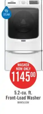 The Brick Maytag 5.2 Cu. Ft. Front-Load Washer with Extra Power MHW5630HW offer