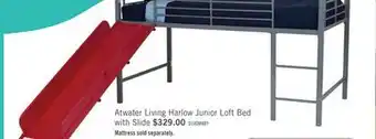 The Brick Atwater Living Harlow Junior Loft Bed - Silver with Red Slide offer