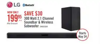 The Brick LG SN4 300 W 2.1-Channel Soundbar - SN4.DCANLLK offer