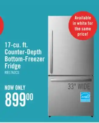 The Brick Hisense 17 Cu. Ft. Counter-Depth Bottom-Mount Refrigerator - RB17A2CSE offer
