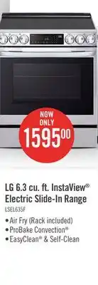 The Brick LG 6.3 Cu. Ft. Front-Control Electric Range with Air Fry - LSEL6335F offer