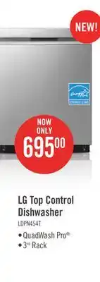 The Brick LG Top Control Dishwasher offer