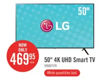 The Brick LG 50 UQ7570 Series 4K LED Smart webOS TV offer