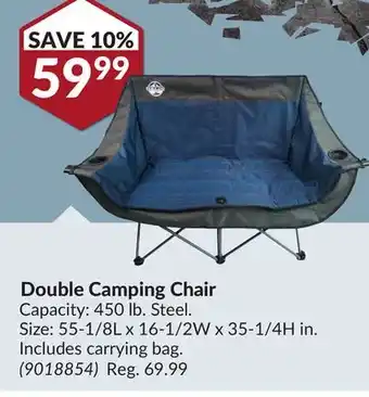 Princess Auto Double Camping Chair offer