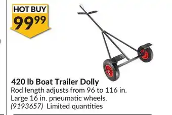 Princess Auto 420 lb Boat Trailer Dolly offer