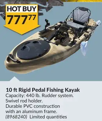Princess Auto 10 ft Rigid Pedal Fishing Kayak offer