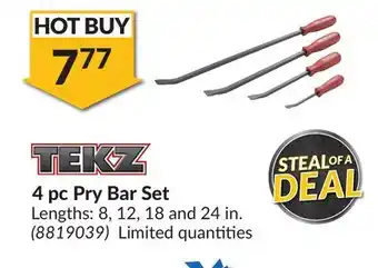 Princess Auto 4 pc Pry Bar Set offer