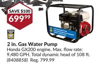 Princess Auto 2 in. Gas Water Pump offer