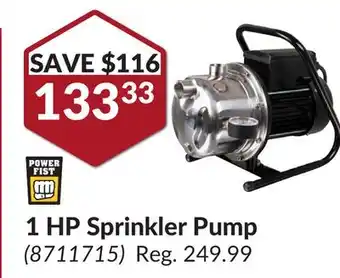 Princess Auto 1 HP Sprinkler Pump offer