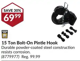 Princess Auto 15 Ton Bolt-On Pintle Hook offer