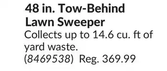 Princess Auto 48 in. Tow-Behind Lawn Sweeper offer