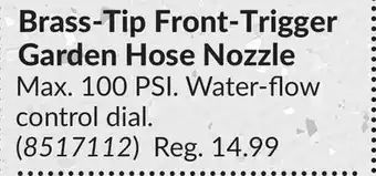 Princess Auto Brass-Tip Front-Trigger Garden Hose Nozzle offer
