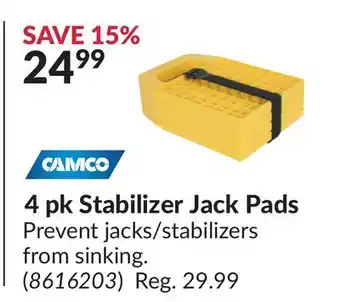 Princess Auto 4 pk Stabilizer Jack Pads offer