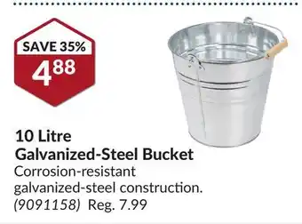 Princess Auto 10 Litre Galvanized-Steel Bucket offer