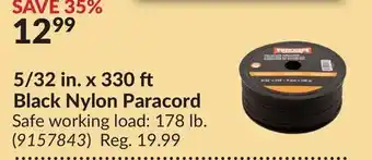 Princess Auto Black Nylon Paracord Safe offer