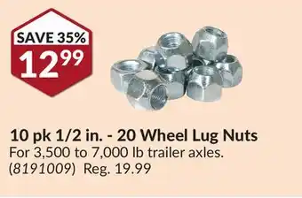 Princess Auto 10 pk 1/2 in. - 20 Wheel Lug Nuts offer