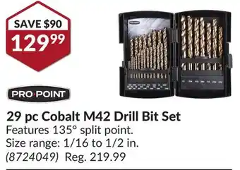 Princess Auto pc Cobalt M42 Drill Bit Set offer