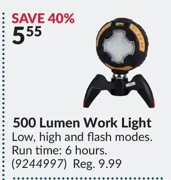 Princess Auto 500 Lumen Work Light offer