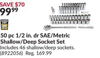 Princess Auto 50 pc 1/2 in. dr SAE/Metric Shallow/Deep Socket Set offer