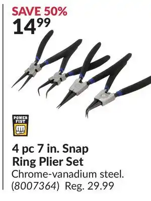Princess Auto 4 pc 7 in. Snap Ring Plier Set offer
