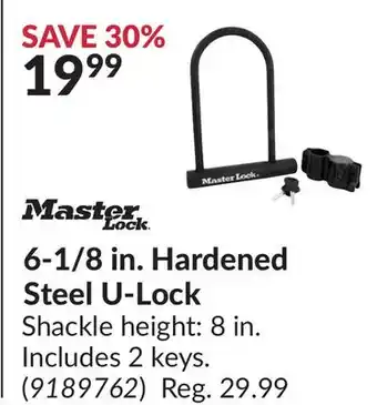 Princess Auto 6-1/8 in. Hardened Steel U-Lock Shackle offer