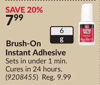 Princess Auto Brush-On Instant Adhesive Sets offer