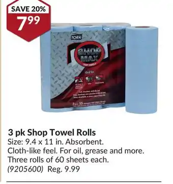 Princess Auto 3 pk Shop Towel Rolls offer