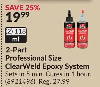 Princess Auto 2-Part Professional Size ClearWeld Epoxy System offer