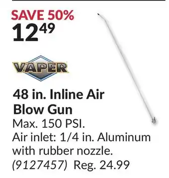 Princess Auto 48 in. Inline Air Blow Gun offer