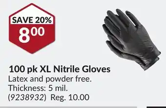 Princess Auto 100 pk XL Nitrile Gloves offer