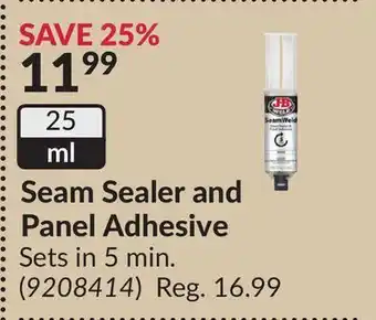 Princess Auto Seam Sealer and Panel Adhesive offer